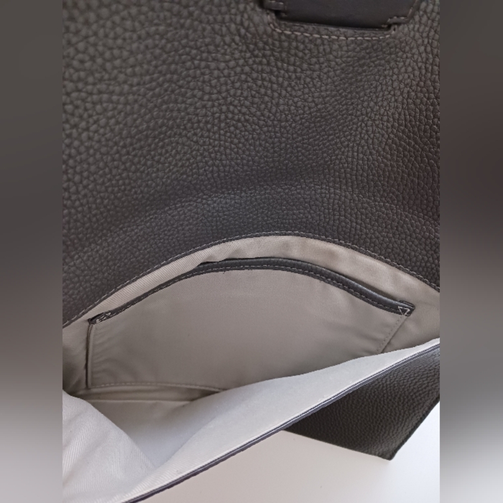 TUMI gray leather wristlet 11" x 7.5" - Picture 7 of 10